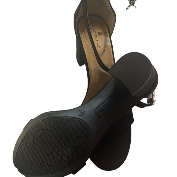 Bandolino Women s Armory Black Heeled Sandal 8